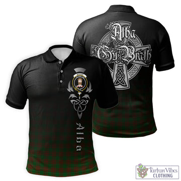 Tartan Vibes Clothing Menzies Tartan Polo Shirt Featuring Alba Gu Brath Family Crest Celtic Inspired