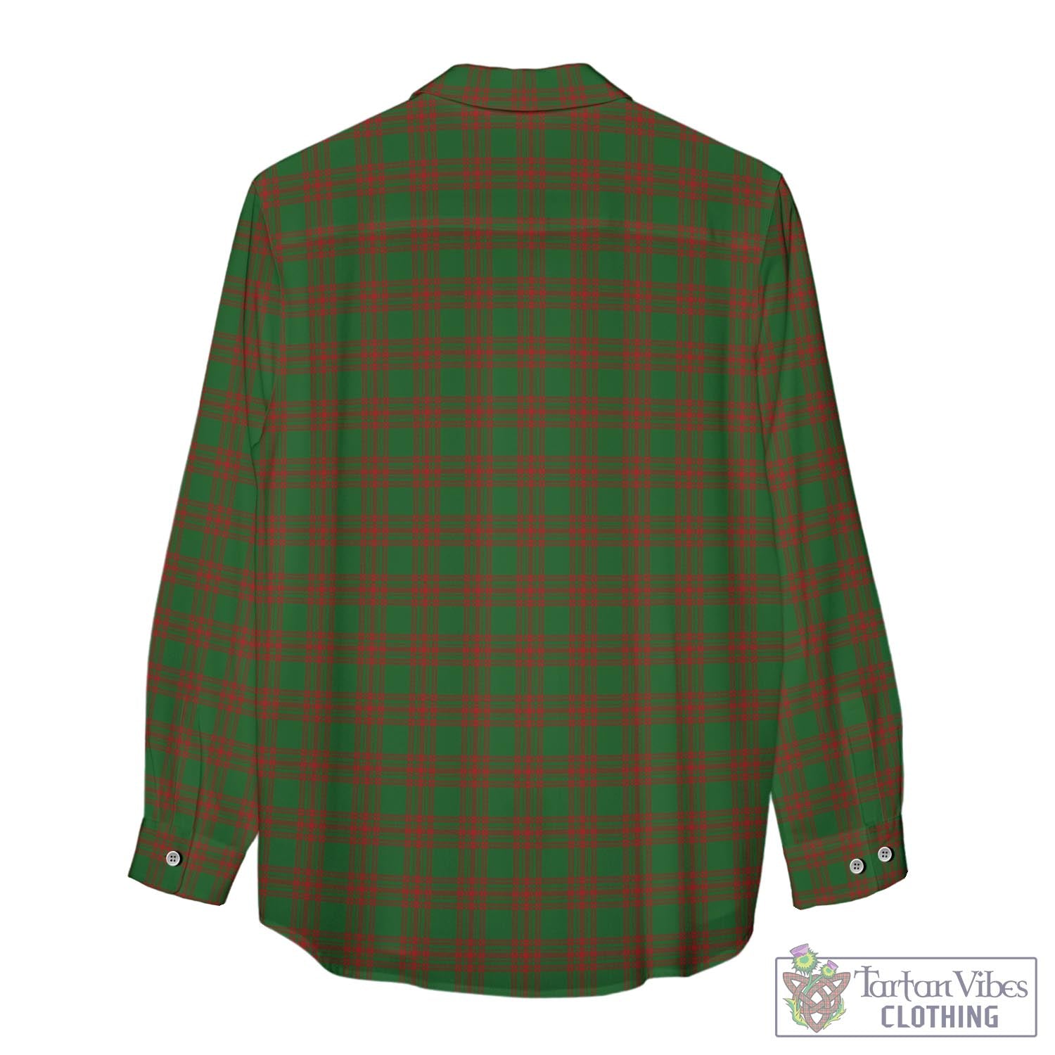 Menzies Tartan Women's Casual Shirt with Family Crest - Tartan Vibes Clothing