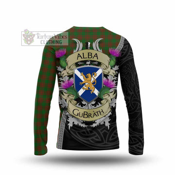 Menzies Tartan Family Crest Long Sleeve T-Shirt Lion Rampant Royal Thistle Shield Celtic Inspired - Tartan Vibes Clothing