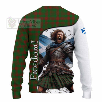 Menzies Crest Tartan Knitted Sweater Inspired by the Freedom of Scottish Warrior - Tartan Vibes Clothing