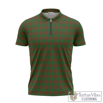 Menzies Tartan Zipper Polo Shirt - Tartan Vibes Clothing