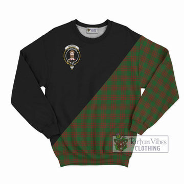 Menzies Tartan Sweatshirt with Family Crest and Military Logo Style