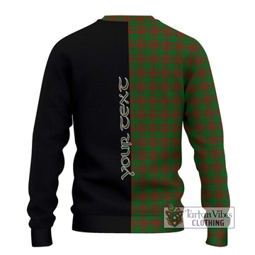 Menzies Tartan Ugly Sweater with Family Crest and Half Of Me Style - Tartan Vibes Clothing