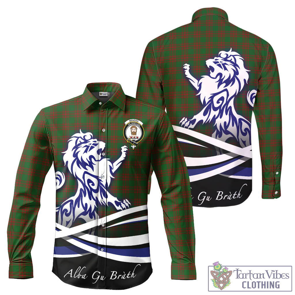 menzies-tartan-long-sleeve-button-up-shirt-with-alba-gu-brath-regal-lion-emblem