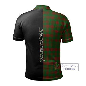 Menzies Tartan Polo Shirt with Family Crest and Half Of Me Style - Tartan Vibes Clothing