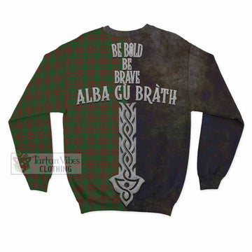 Menzies Tartan Family Crest Sweatshirt Alba Gu Brath Be Brave Lion Ancient Style