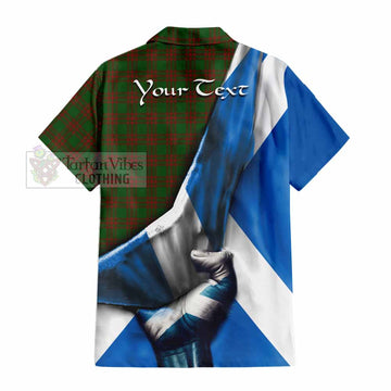 Menzies Tartan Hawaiian Shirt with Family Crest Scotland Patriotic Style - Tartan Vibes Clothing