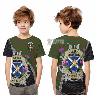 Menzies Tartan Family Crest Kid T-Shirt Lion Rampant Royal Thistle Shield Celtic Inspired