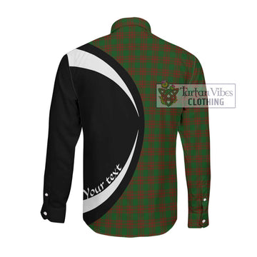 Menzies Tartan Long Sleeve Button Up with Family Crest Circle Style Men's Shirt - Tartan Vibes Clothing