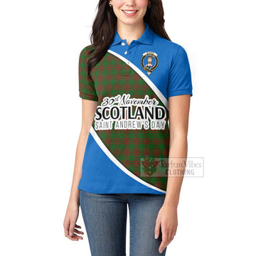 Menzies Family Crest Tartan Women's Polo Shirt Celebrate Saint Andrew's Day in Style - Tartan Vibes Clothing