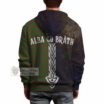 Tartan Vibes Clothing Menzies Tartan Family Crest Hoodie Alba Gu Brath Be Brave Lion Ancient Style