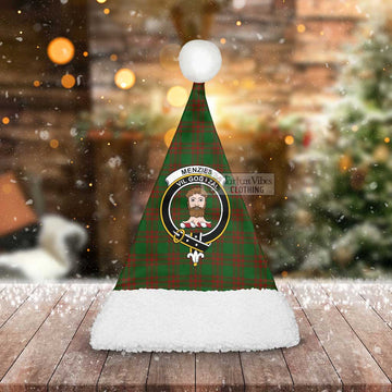 Menzies Tartan Christmas Santa Hats with Family Crest - Tartan Vibes Clothing