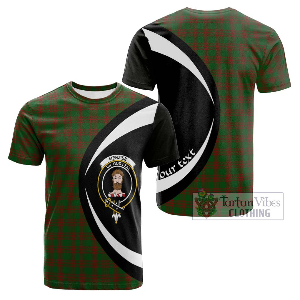 Menzies Tartan Cotton T-shirt with Family Crest Circle Style Kid's Shirt - Tartan Vibes Clothing