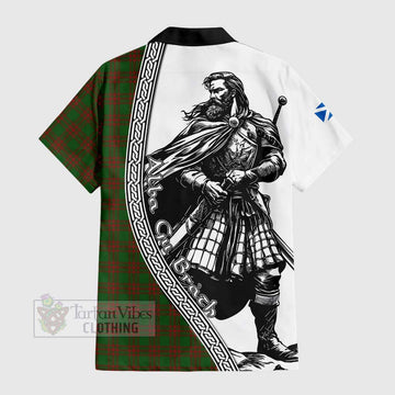 Menzies Tartan Clan Crest Hawaiian Shirt with Highlander Warrior Celtic Style - Tartan Vibes Clothing