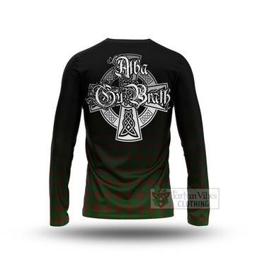Menzies Tartan Long Sleeve T-Shirt Featuring Alba Gu Brath Family Crest Celtic Inspired - Tartan Vibes Clothing