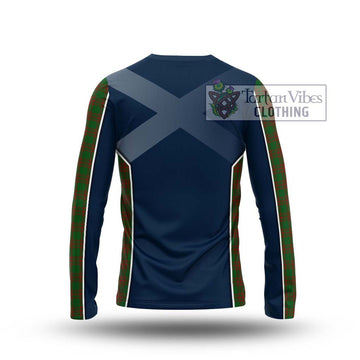 Menzies Tartan Long Sleeve T-Shirt with Family Crest and Lion Rampant Vibes Sport Style - Tartan Vibes Clothing