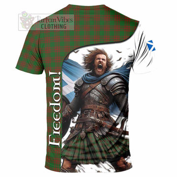 Menzies Crest Tartan T-Shirt Inspired by the Freedom of Scottish Warrior - Tartan Vibes Clothing