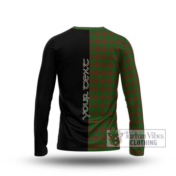Menzies Tartan Long Sleeve T-Shirt with Family Crest and Half Of Me Style - Tartan Vibes Clothing