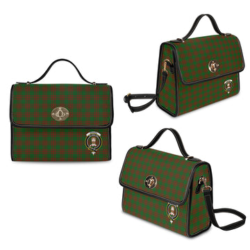 Menzies Tartan Waterproof Canvas Bag with Family Crest