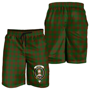 Menzies Tartan Mens Shorts with Family Crest