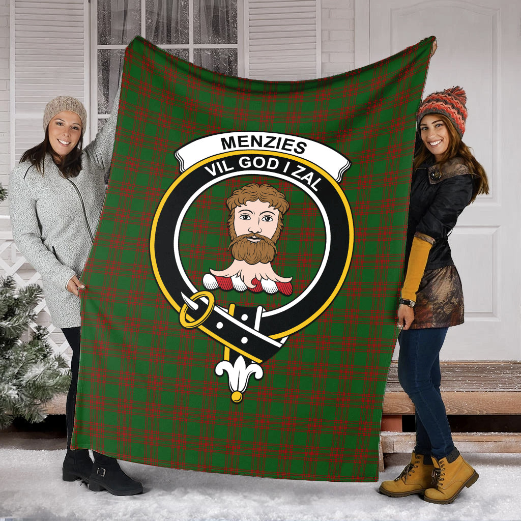 Menzies Black - White Ancient Tartan Crest T-shirt