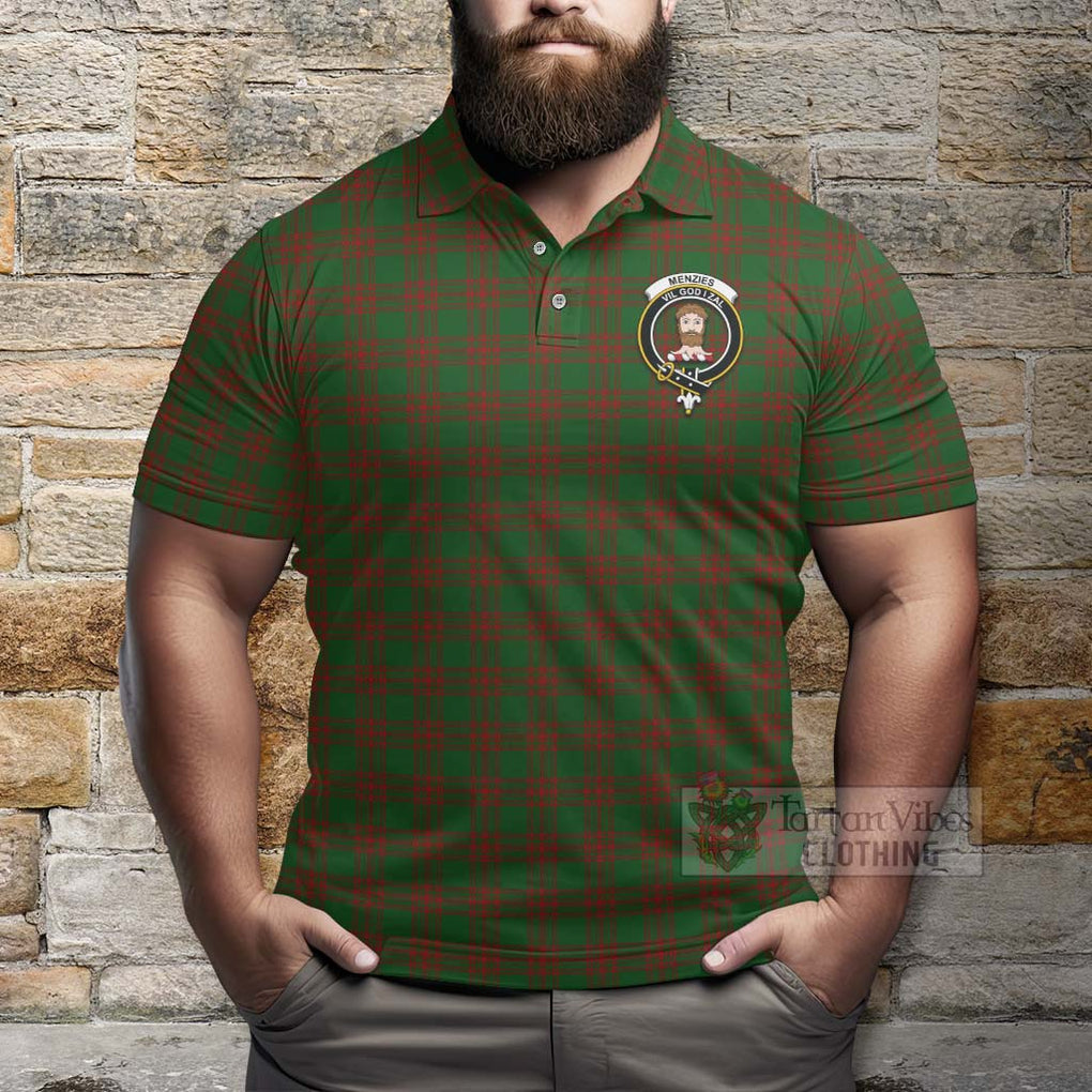 Menzies Tartan Polo Shirt with Family Crest Celtic Skull Style - Tartan Vibes Clothing