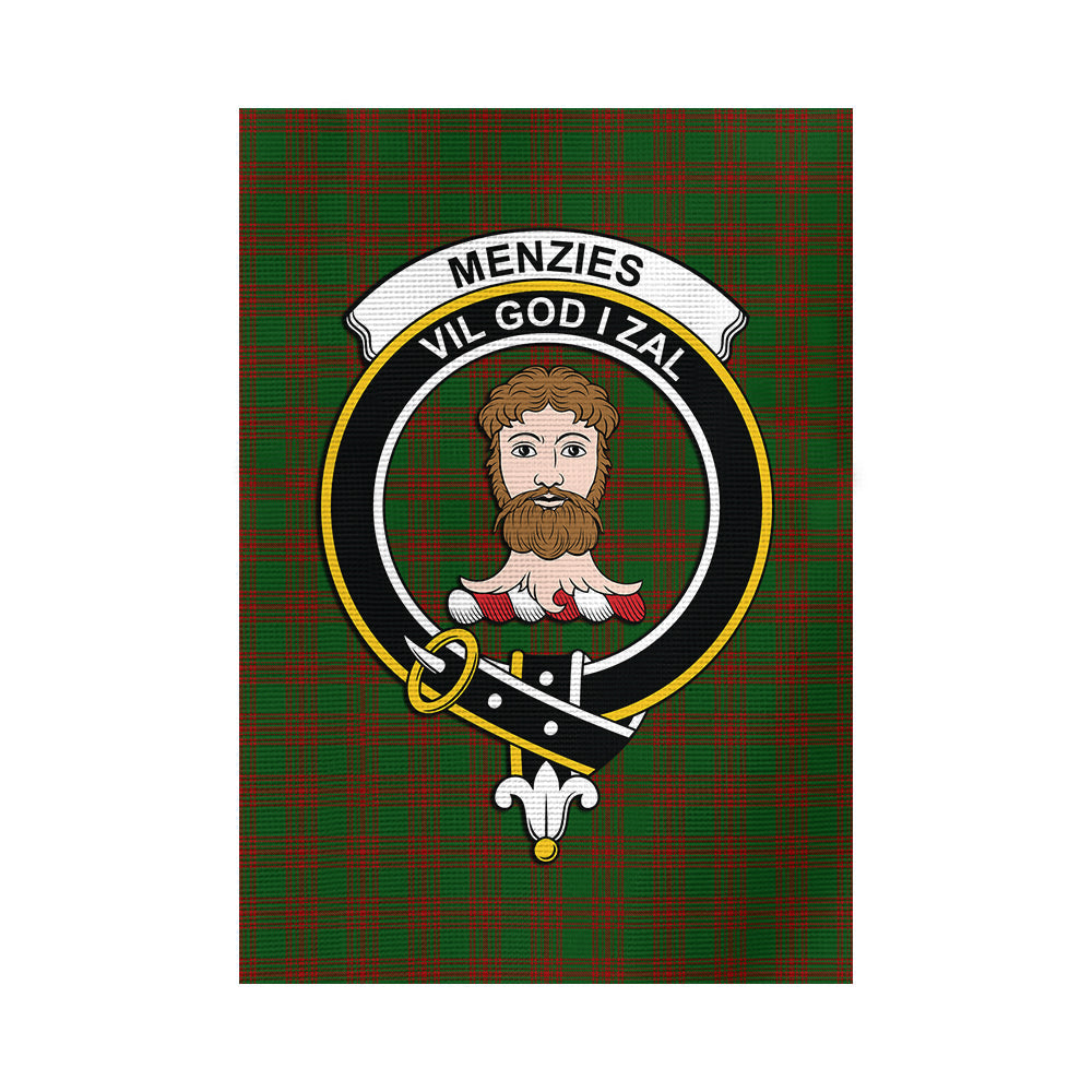 Menzies Tartan Flag with Family Crest - Tartan Vibes Clothing