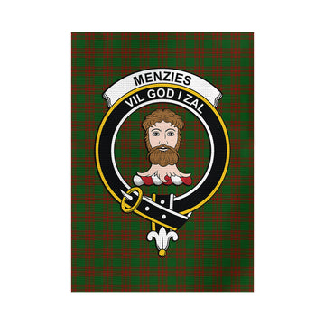 Menzies Tartan Garden Flag with Family Crest