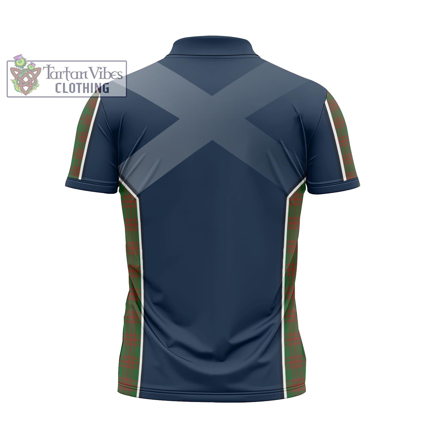 Menzies Tartan Zipper Polo Shirt with Family Crest and Lion Rampant Vibes Sport Style - Tartan Vibes Clothing