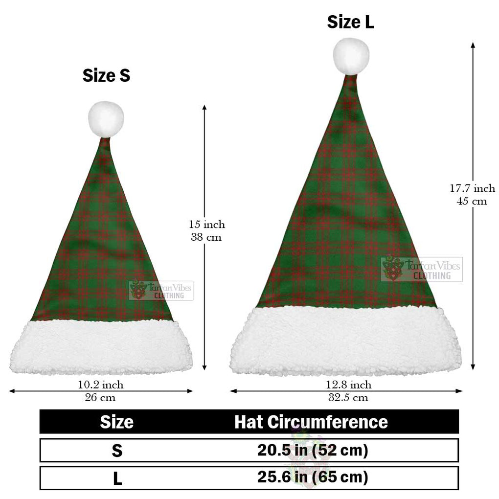 Menzies Tartan Christmas Santa Hats Christmas Hat L 25.6in (65cm) - Tartan Vibes Clothing