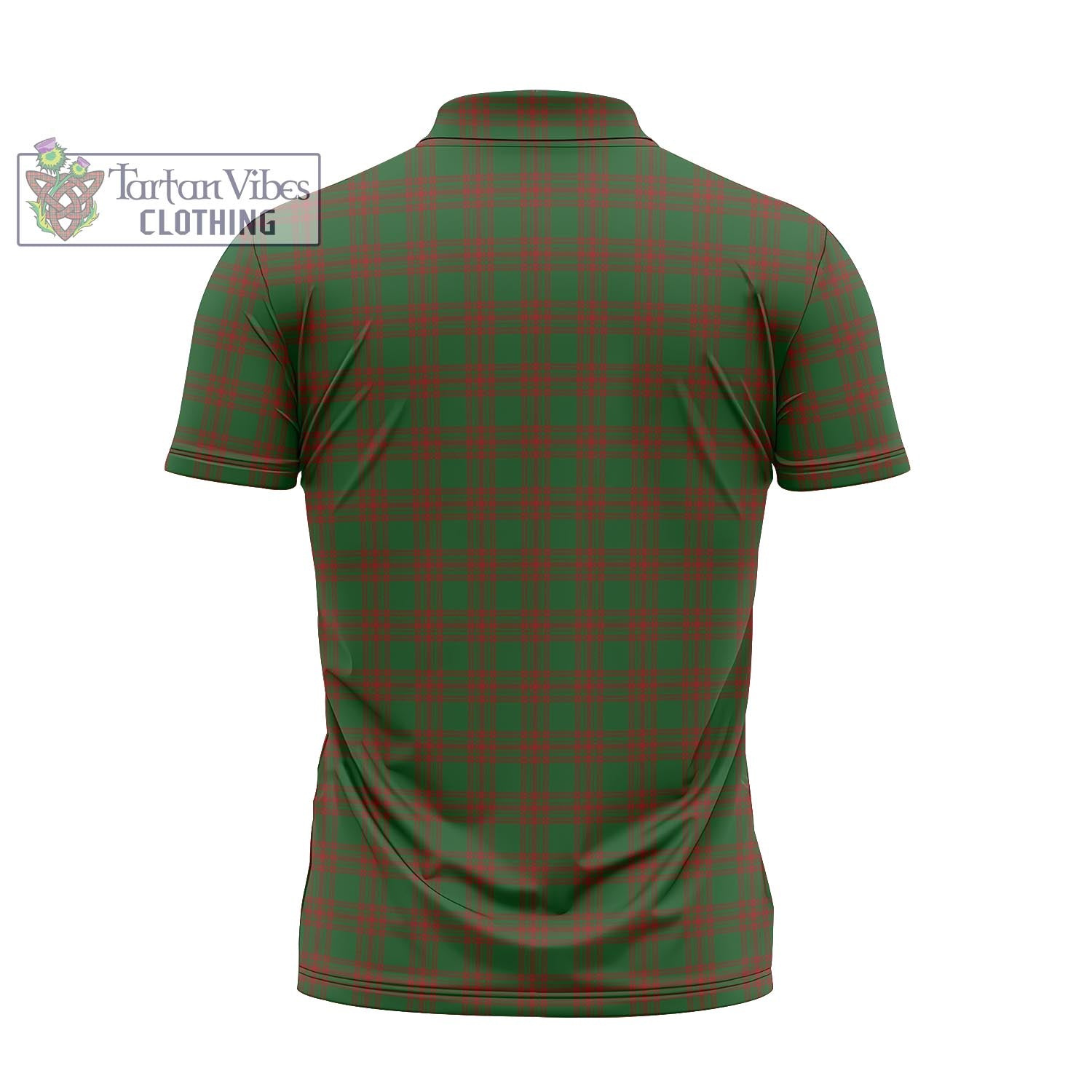 Tartan Vibes Clothing Menzies Tartan Zipper Polo Shirt with Family Crest