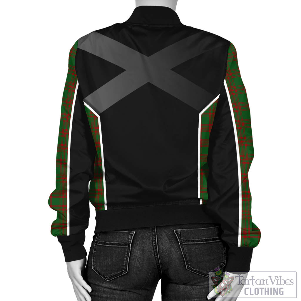 Menzies Tartan Bomber Jacket with Family Crest and Scottish Thistle Vibes Sport Style - Tartan Vibes Clothing