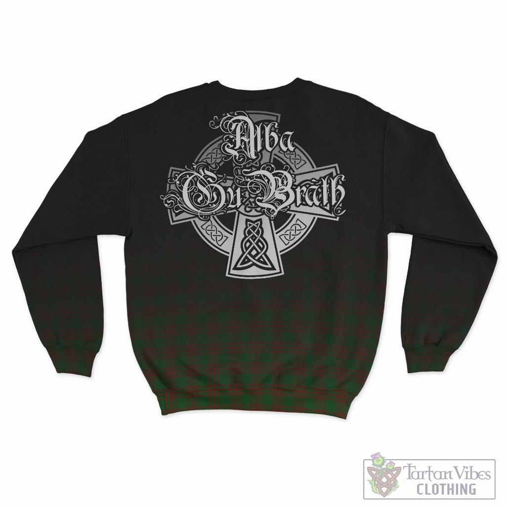 Tartan Vibes Clothing Menzies Tartan Sweatshirt Featuring Alba Gu Brath Family Crest Celtic Inspired