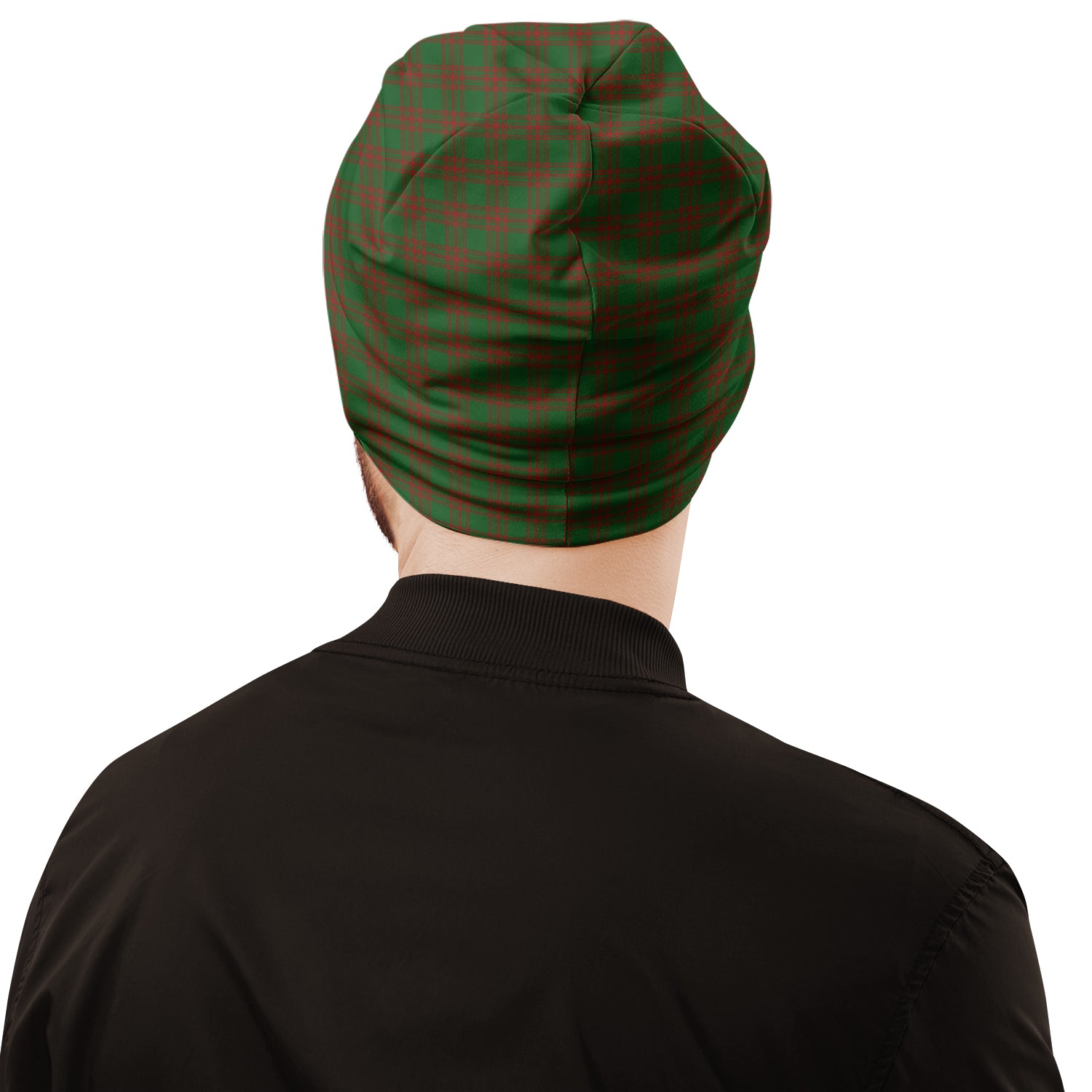 Menzies Tartan Beanies Hat with Family Crest - Tartan Vibes Clothing