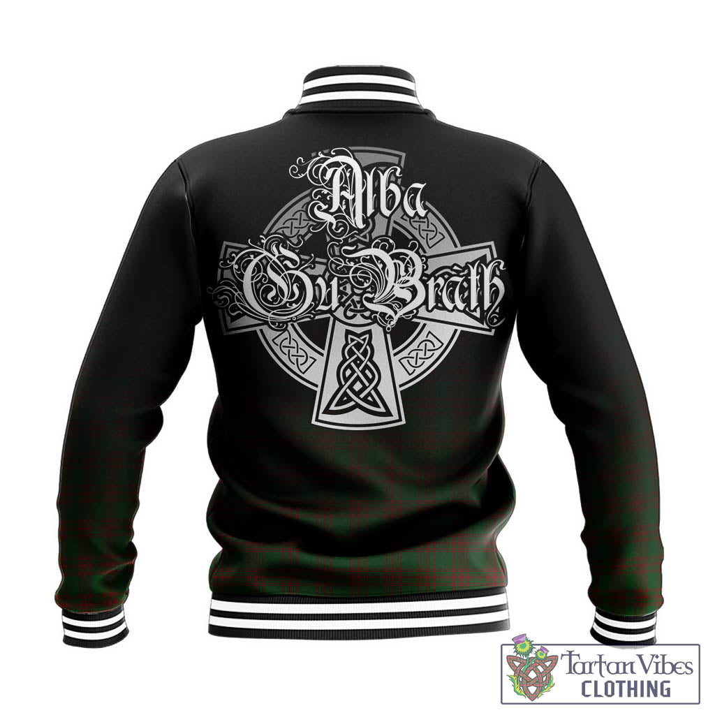 Menzies Tartan Baseball Jacket Featuring Alba Gu Brath Family Crest Celtic Inspired - Tartan Vibes Clothing