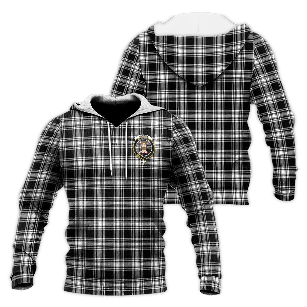 menzies-black-and-white-tartan-knitted-hoodie-with-family-crest