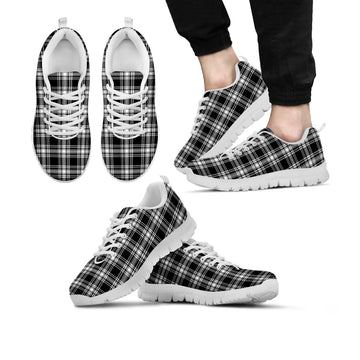 Menzies Black and White Tartan Sneakers
