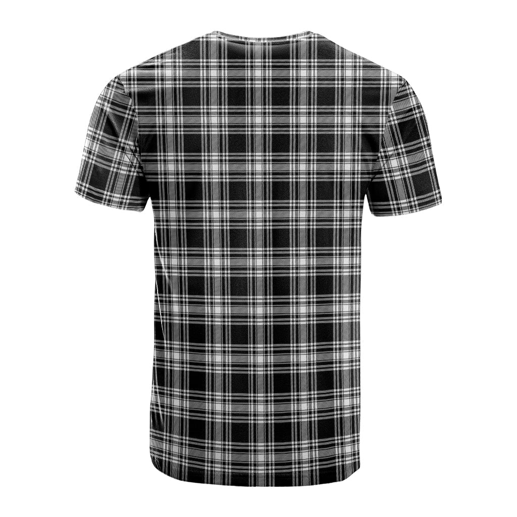 Menzies Black and White Tartan T-Shirt