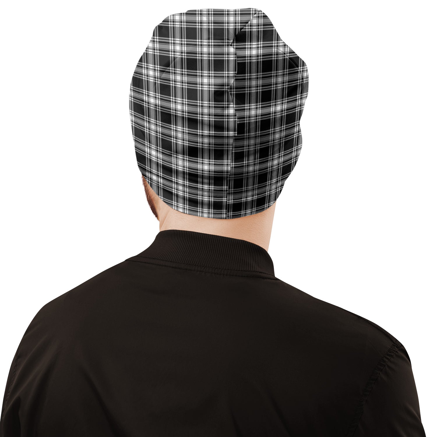 menzies-black-and-white-tartan-beanies-hat