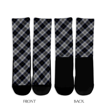 Menzies Black Dress Tartan Crew Socks Cross Tartan Style