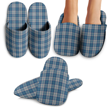 Menzies Dress Blue and White Tartan Home Slippers