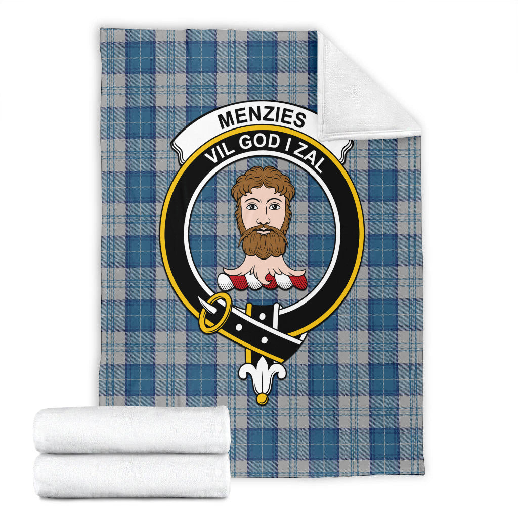 menzies-dress-blue-and-white-tartab-blanket-with-family-crest
