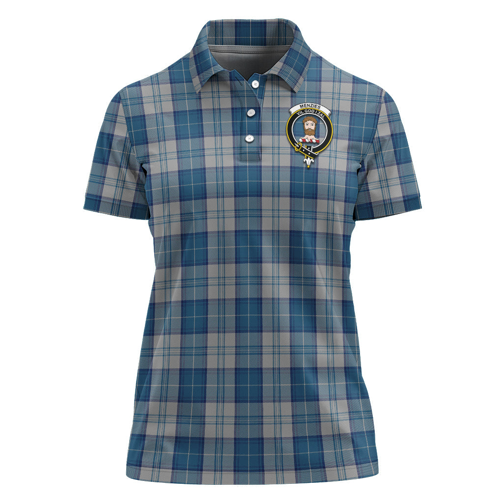 menzies-dress-blue-and-white-tartan-polo-shirt-with-family-crest-for-women