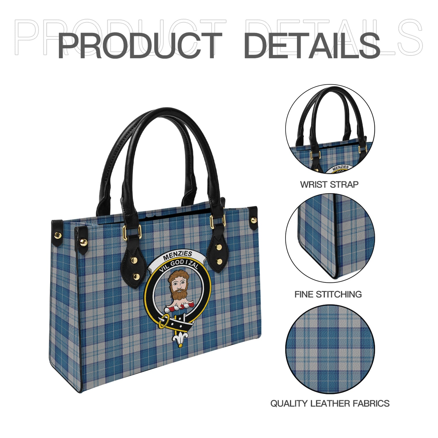 menzies-dress-blue-and-white-tartan-leather-bag-with-family-crest