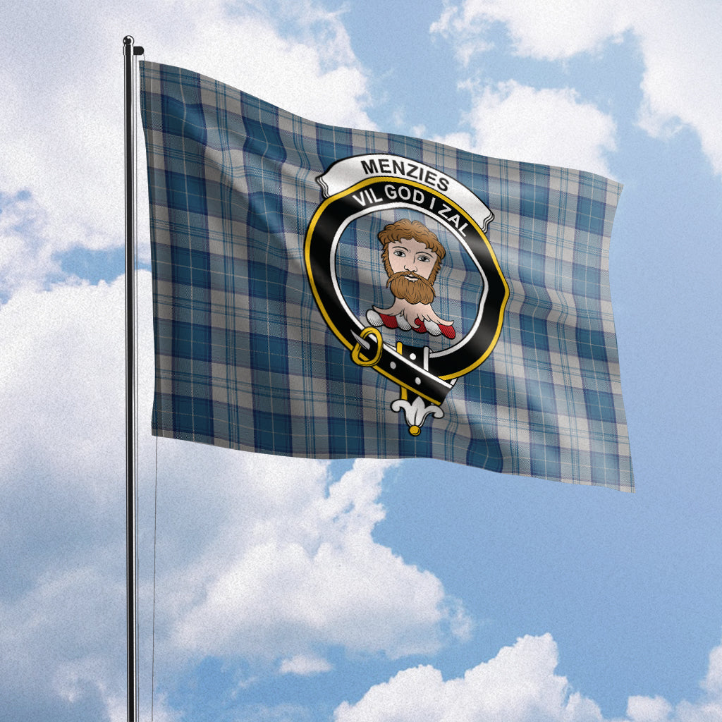 menzies-dress-blue-and-white-tartan-flag-with-family-crest