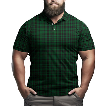 Menzies Green Tartan Mens Polo Shirt