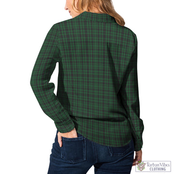 Menzies Green Tartan Womens Casual Shirt