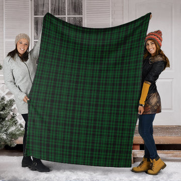Menzies Green Tartan Blanket