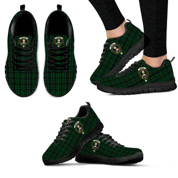 Menzies Green Tartan Sneakers with Family Crest