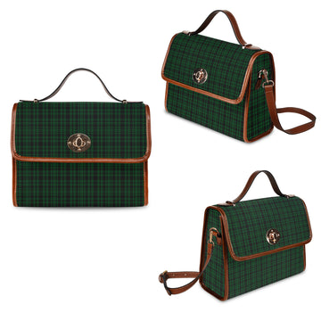 menzies-green-tartan-leather-strap-waterproof-canvas-bag
